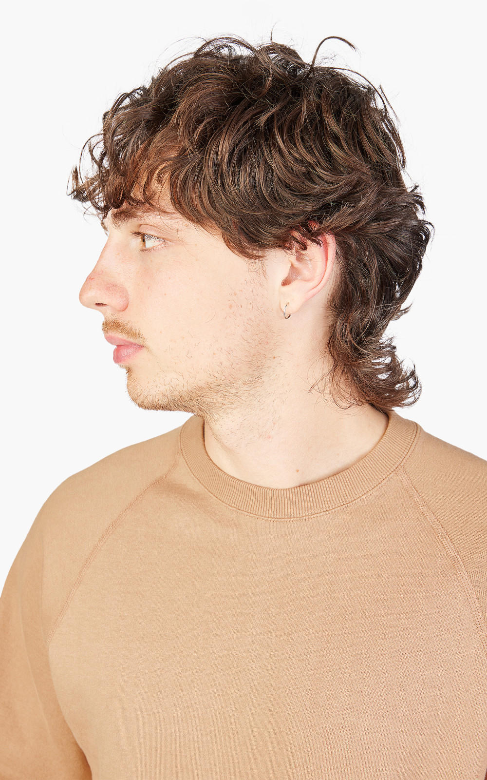Anatomica Sweat Raglan Crew Neck Sand | Cultizm