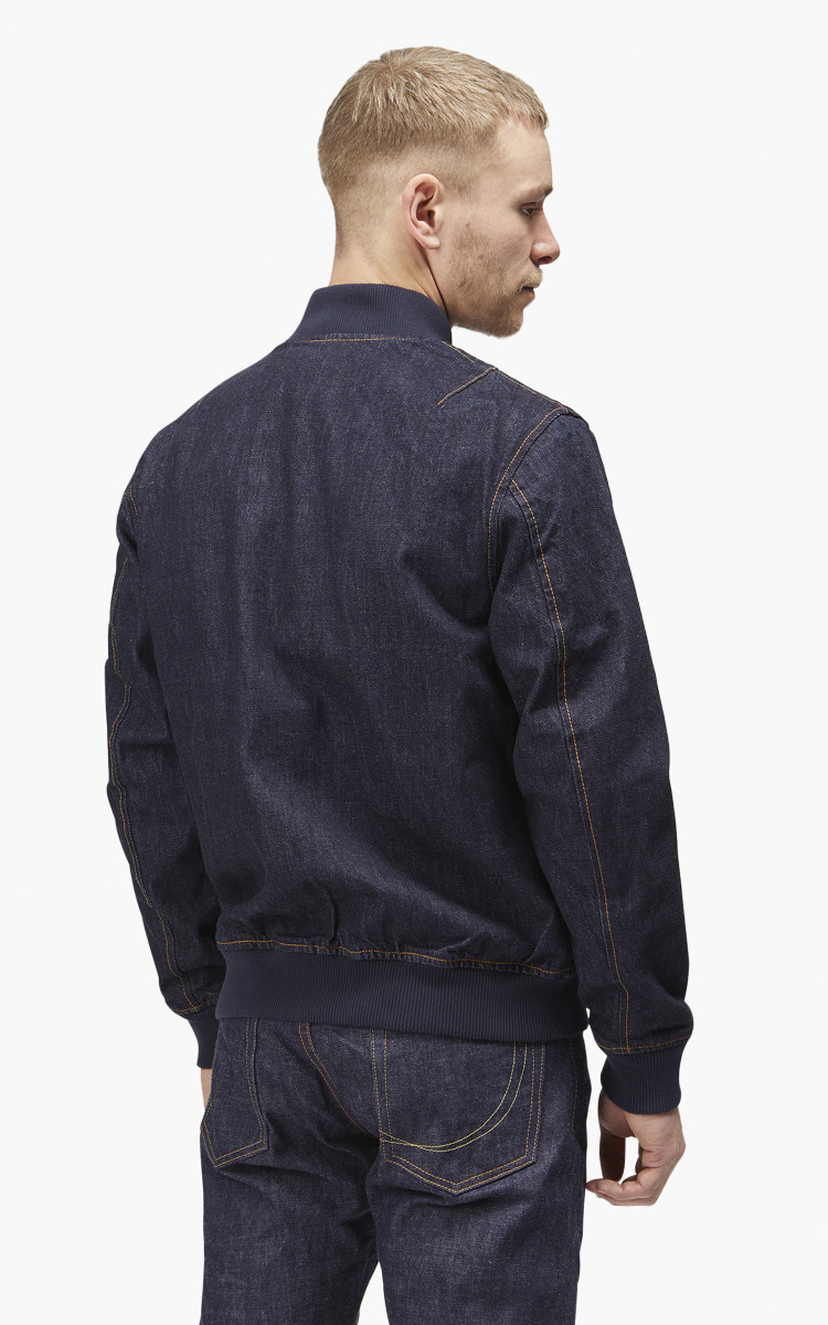 Lサイズ JAPAN BLUE JEANS Bomber Jacket Japan Blue Jeans Bomber Jacket MA-1 Denim Outerwear Size M
