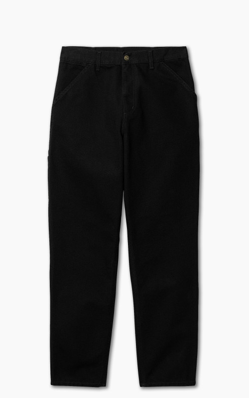 Carhartt WIP Single Knee Pant Dearborn Canvas Rinsed Black