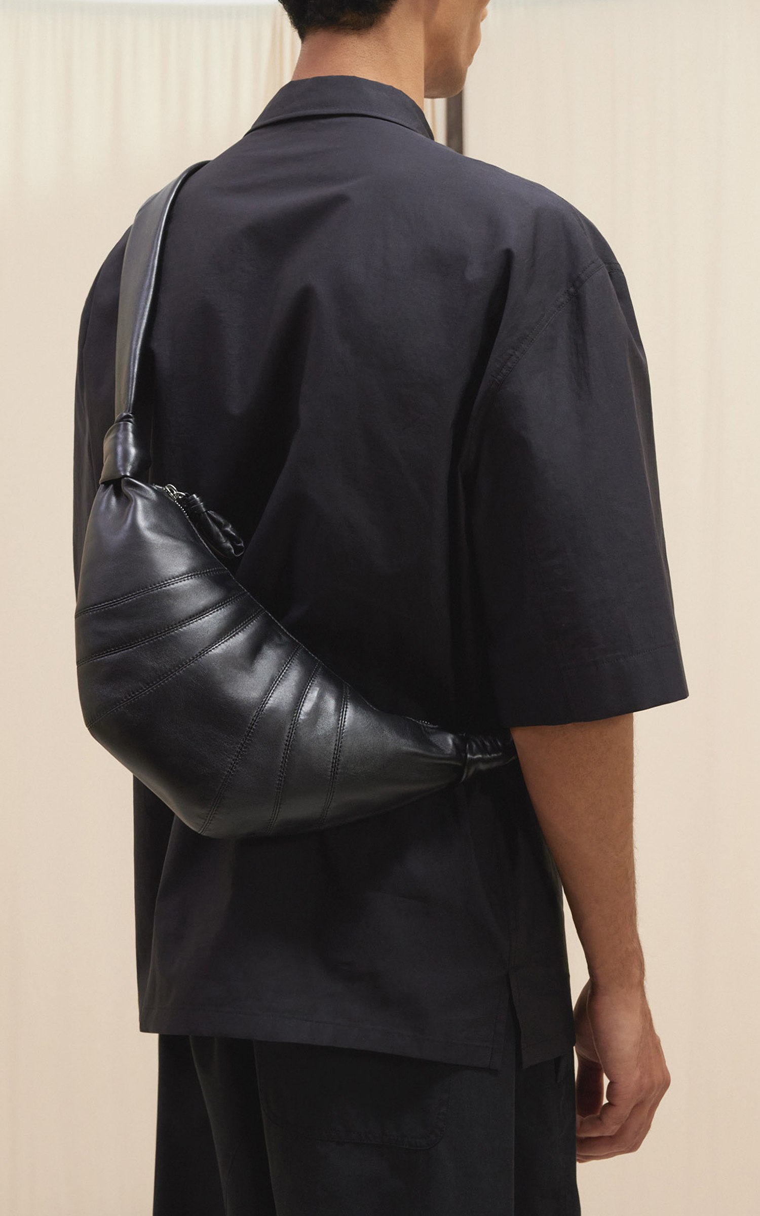 Lemaire Small Croissant Bag Soft Nappa Leather Black | Cultizm