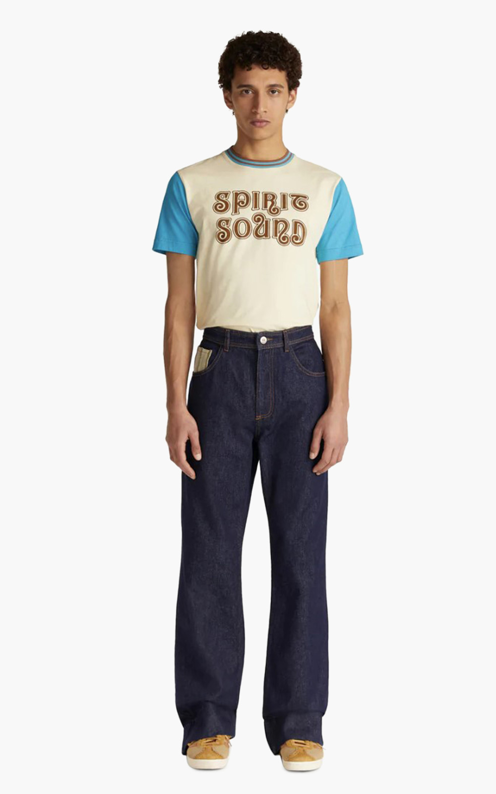 【WALES BONNER】organic DEMIM Wales Bonner Miles Jeans Blue Multi | Cultizm