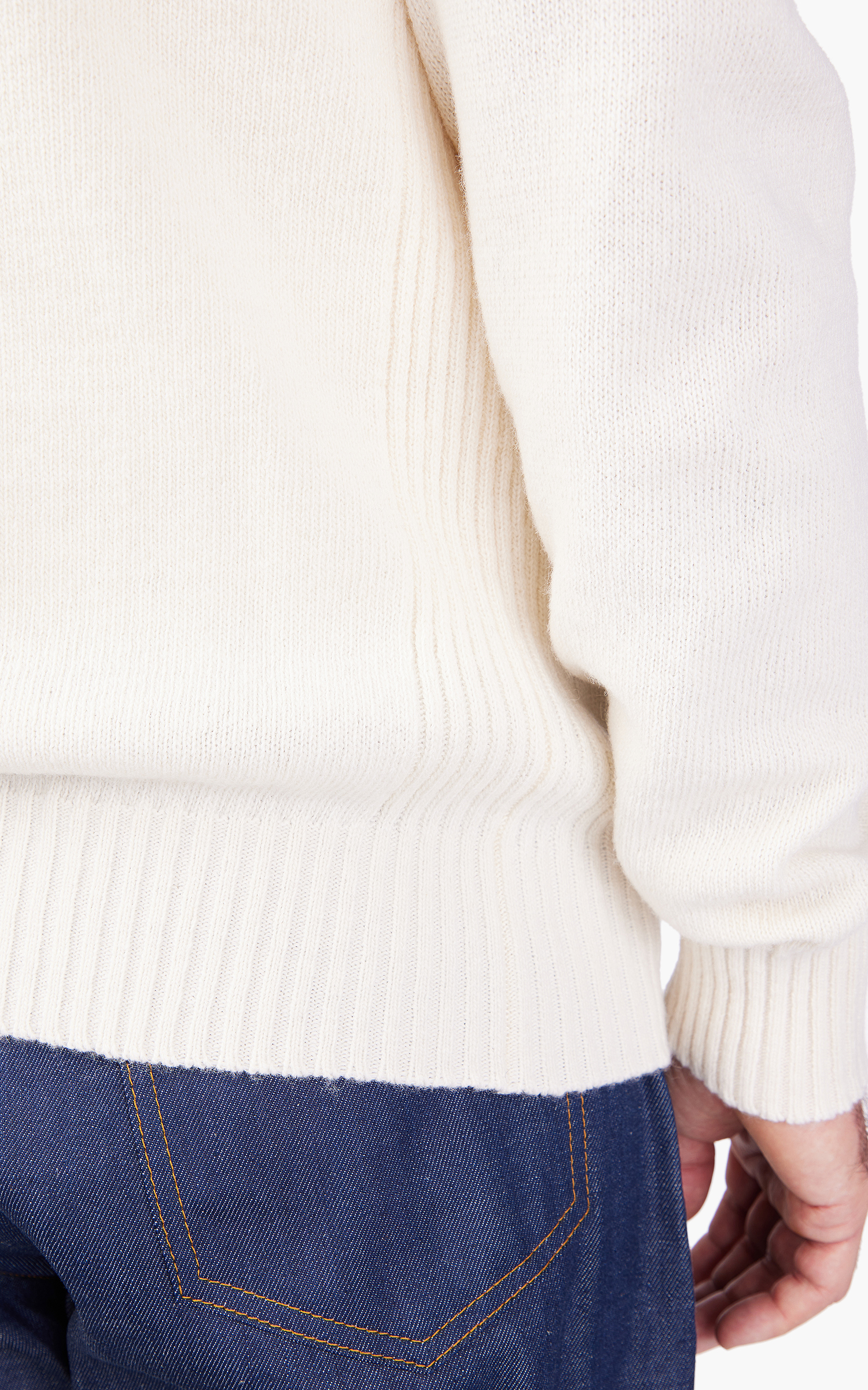 Barbour Essential Lambswool Half Zip Sweater Whisper White | Cultizm