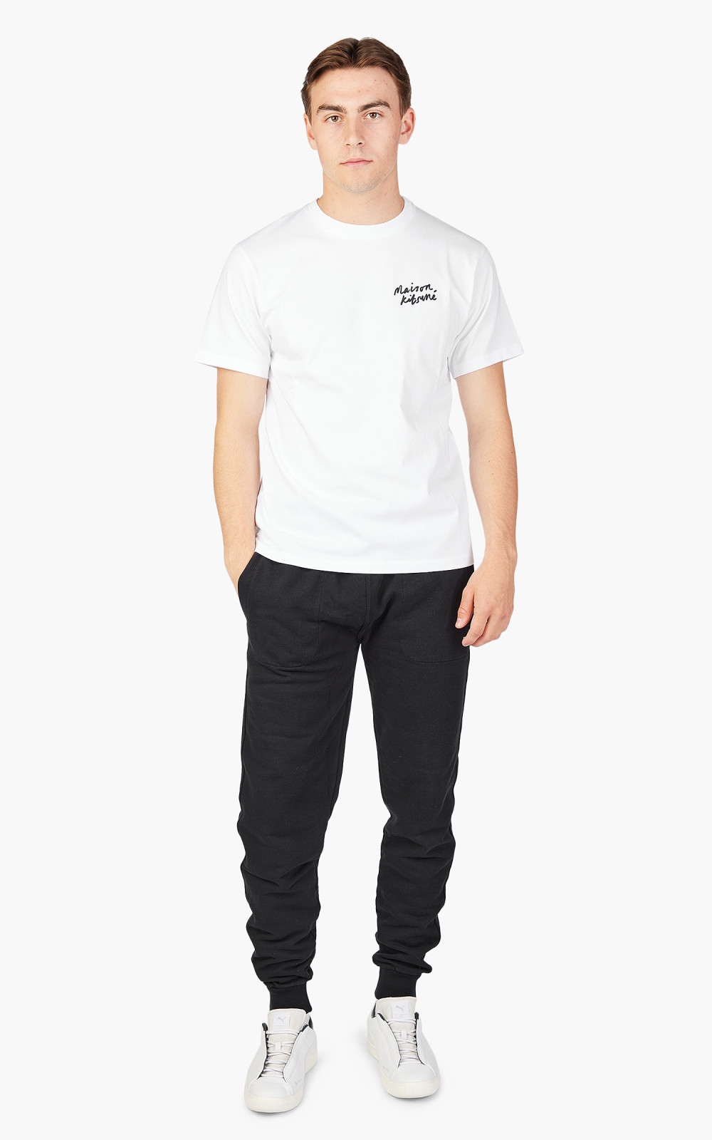 Maison Kitsuné Mini Handwriting Classic T-Shirt White | Cultizm