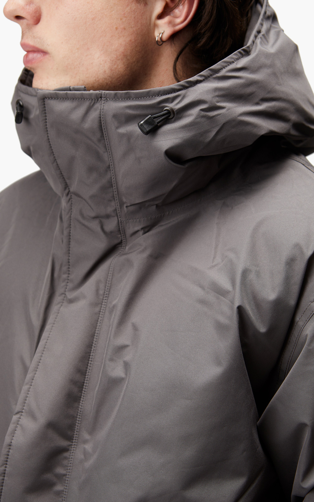 Nanamica GORE-TEX Long Down Coat Grey | Cultizm