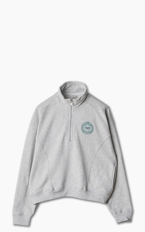 Sporty & Rich NY Country Club Quarter Zip Heather Gray