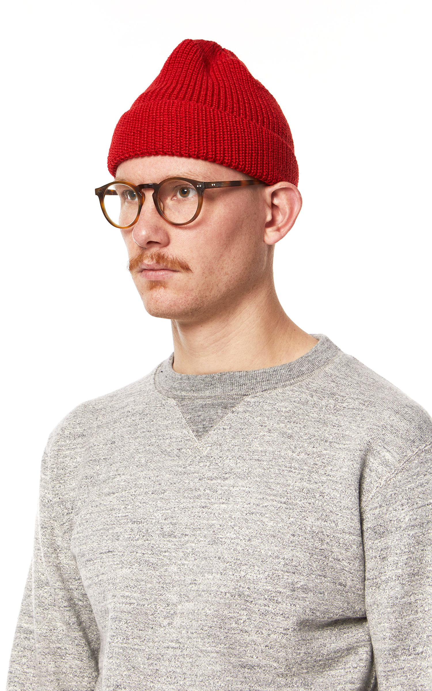 Leuchtfeuer-Strickwaren Borkum Knit Wool Beanie Red | Cultizm