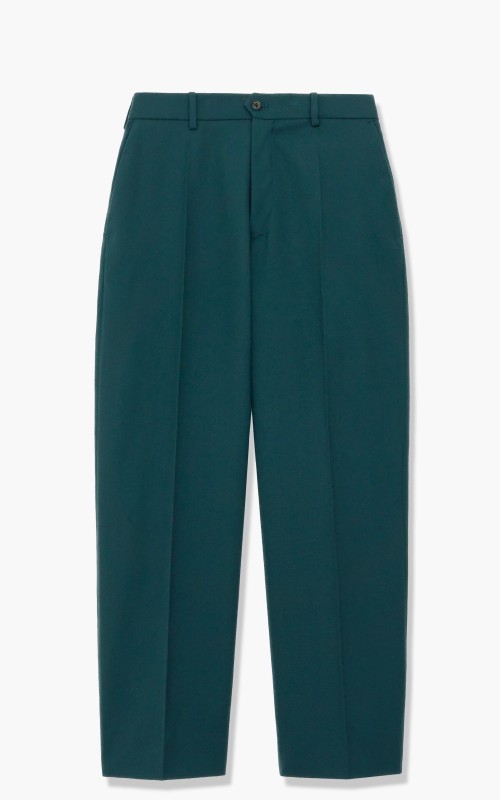 Markaware Flat Front Trousers Organic Wool Survival Cloths Dark Green A21C-05PT03C-Dark-Green