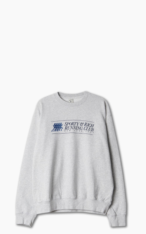 Sporty & Rich 94 Running Club Crewneck Heather Gray | Cultizm Sporty & Rich 94 Running Club Crewneck Heather Gray | Cultizm