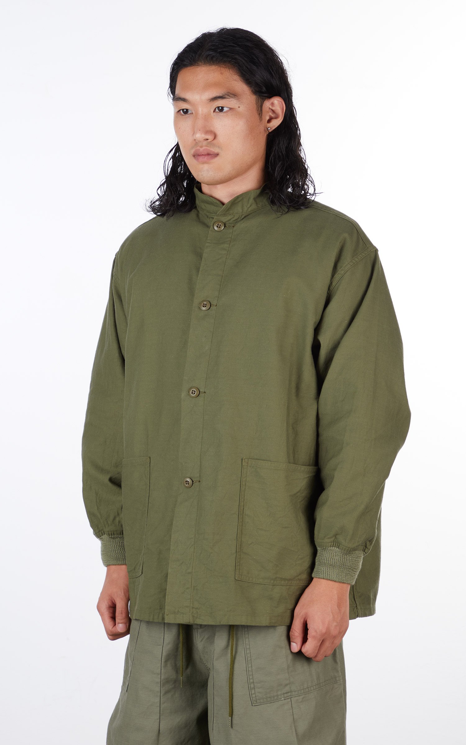 Needles S.C. Army Shirt Back Sateen Olive | Cultizm