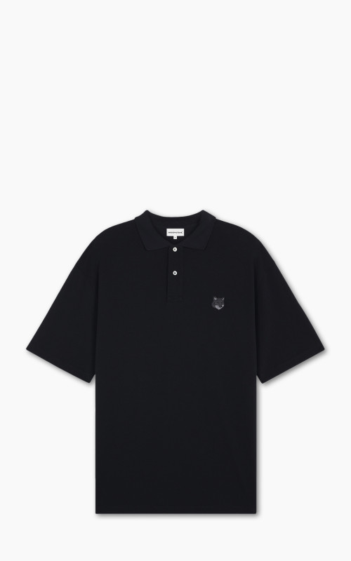 Maison Kitsuné Bold Fox Head Patch Oversize Polo Black