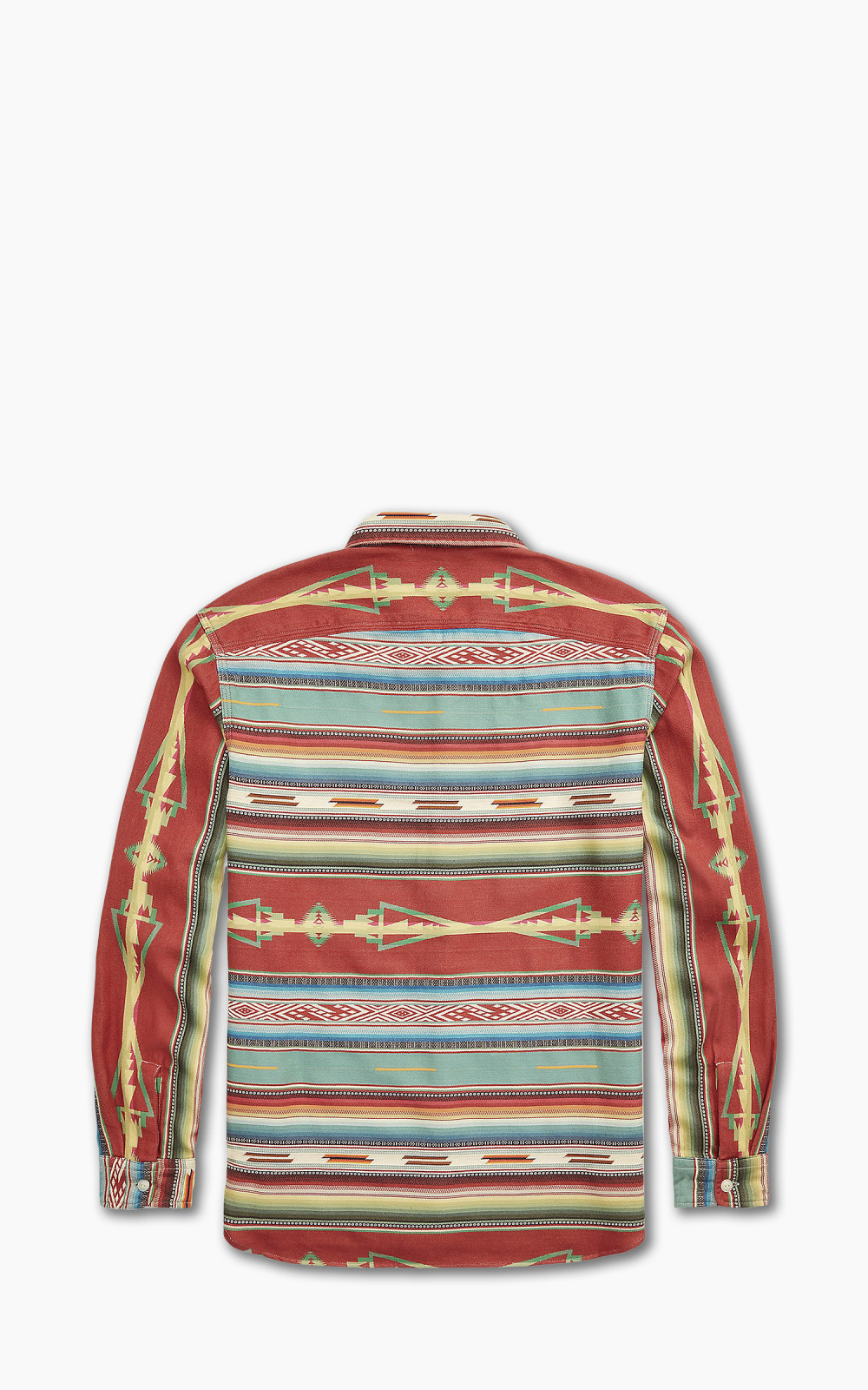 RRL Farrell Jacquard Workshirt Red/Multi | Cultizm