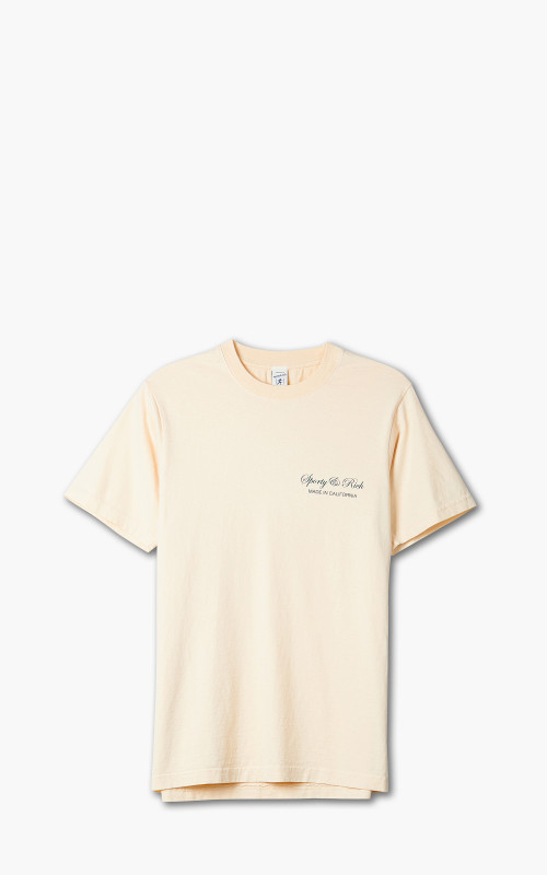 Sporty & Rich Script T-Shirt Cream