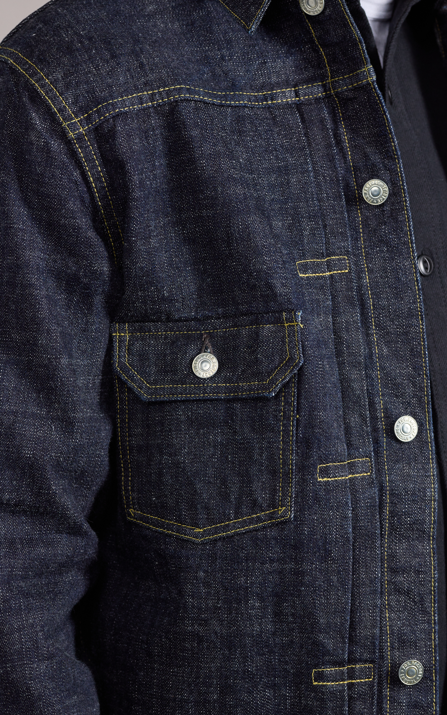 FOB Factory F2378 Type 2 Selvedge Denim Jacket Rinsed Indigo | Cultizm