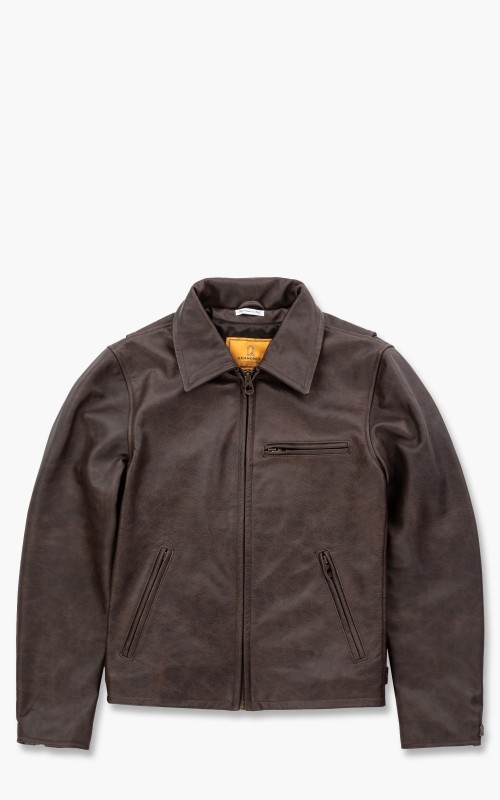 Shangri-La Heritage Varenne Leather Jacket Brown