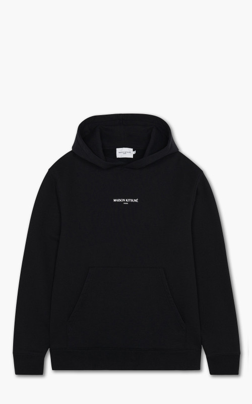 Maison Kitsuné Embroidery Cordless Hoodie Black