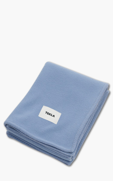 TEKLA Merino Wool Blanket Solid Blue Dawn