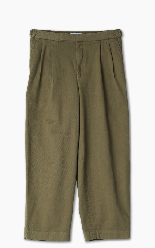 Markaware 'Marka' Officer Pants 2-Tuck Wide Khaki