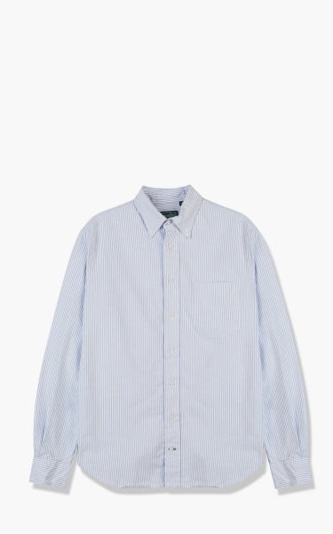 Gitman Vintage Button Down L/S Shirt Blue Stripe Oxford 6C401VS19-40-Blue