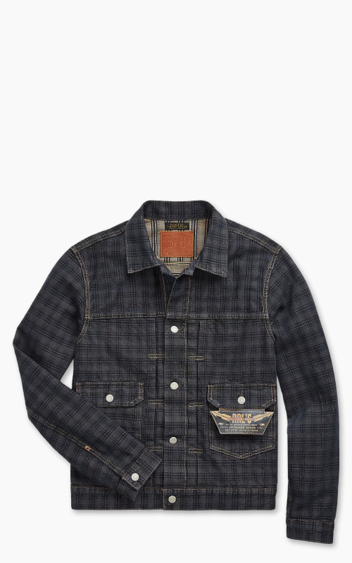 RRL Limited-Edition Jacquard Denim Jacket Nighford Wash