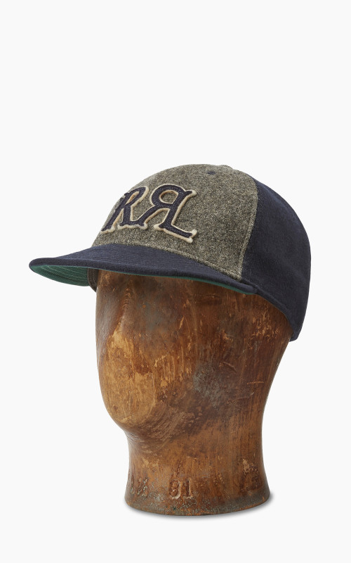 RRL 1930s Wool Ball Cap Navy/Grey