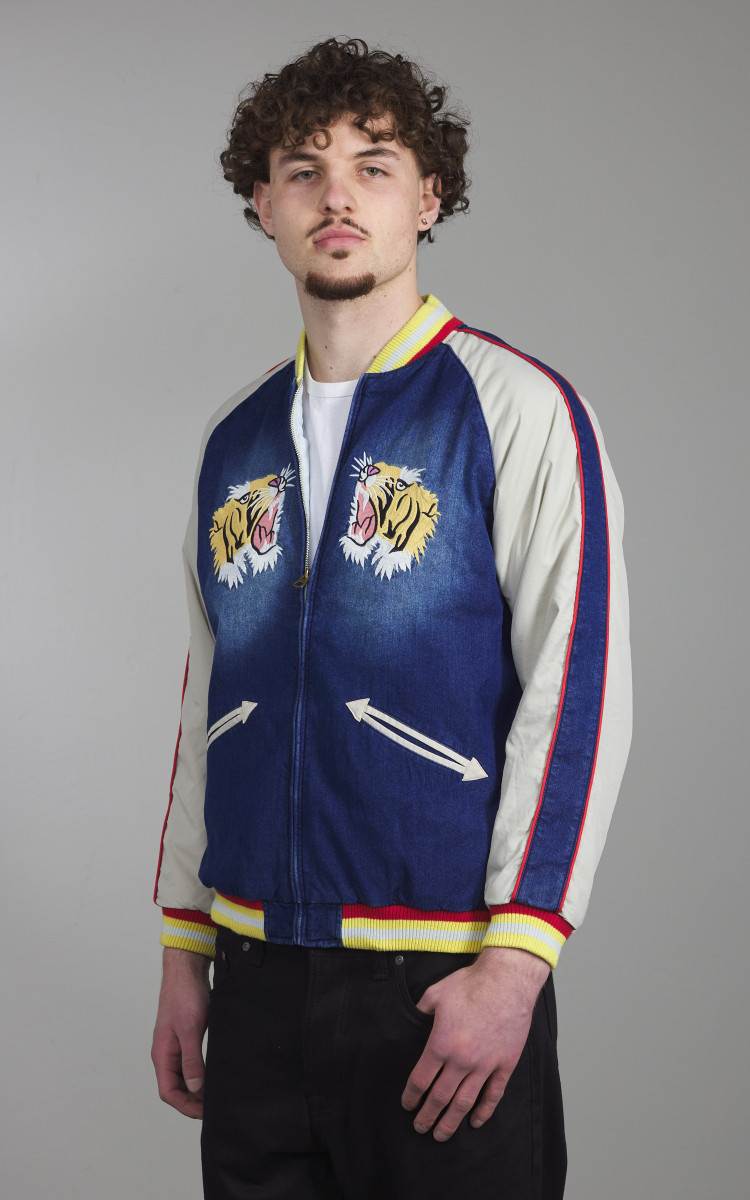 HOUSTON/SOUVENIR JACKET/TIGER /スカジャン VELVETEEN SOUVENIR JACKET (TIGER) ｜ HOUSTON-BOOK