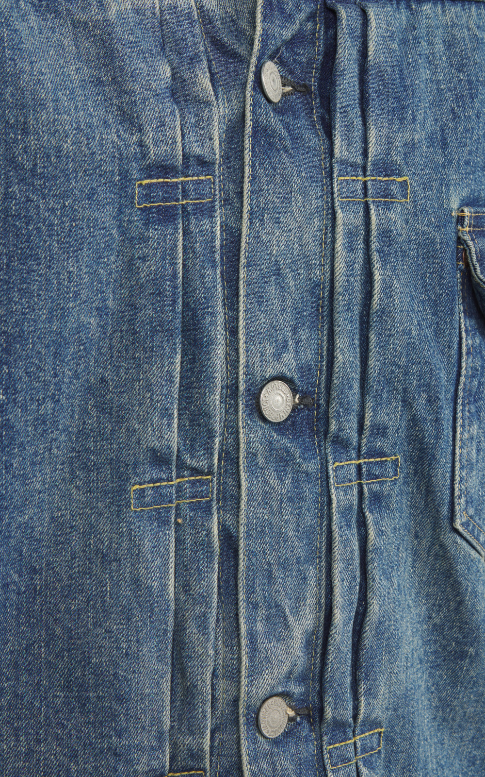 OrSlow 40s Pleated Front Blouse Jacket Selvedge Used Indigo