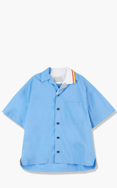 Kolor 22SCM-B10113 Panelled Shirt A-Sax Blue