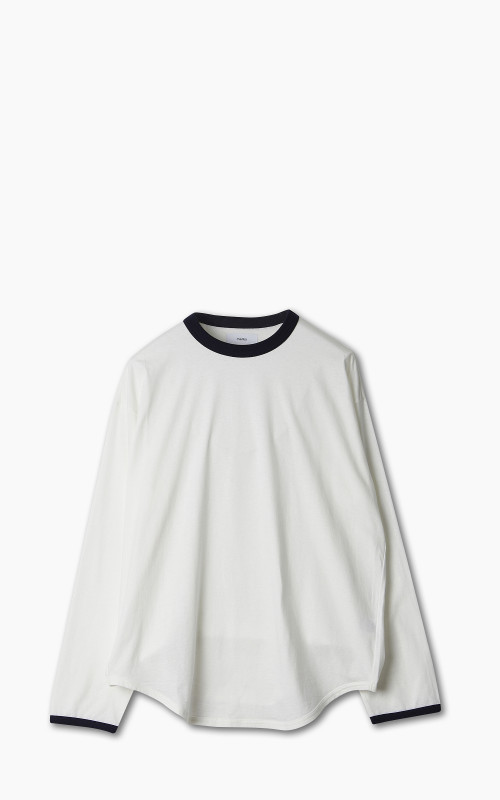 Markaware 'Marka' Ringer Baseball Tee L/S White