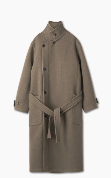 Lemaire Wrap Coat Wool Dark Squirrel