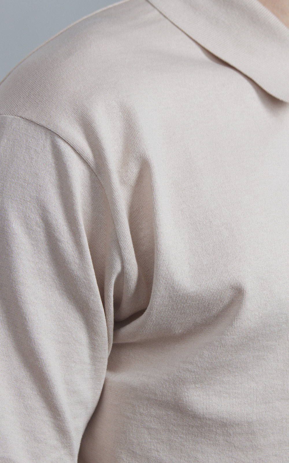 Kaptain Sunshine Cotton Knit Polo Shirt Sand Beige | Cultizm Kaptain Sunshine Cotton Knit Polo Shirt Sand Beige | Cultizm