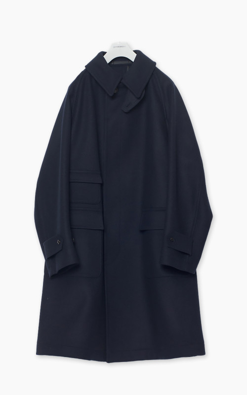 Kaptain Sunshine Traveller Coat Wool Top Navy