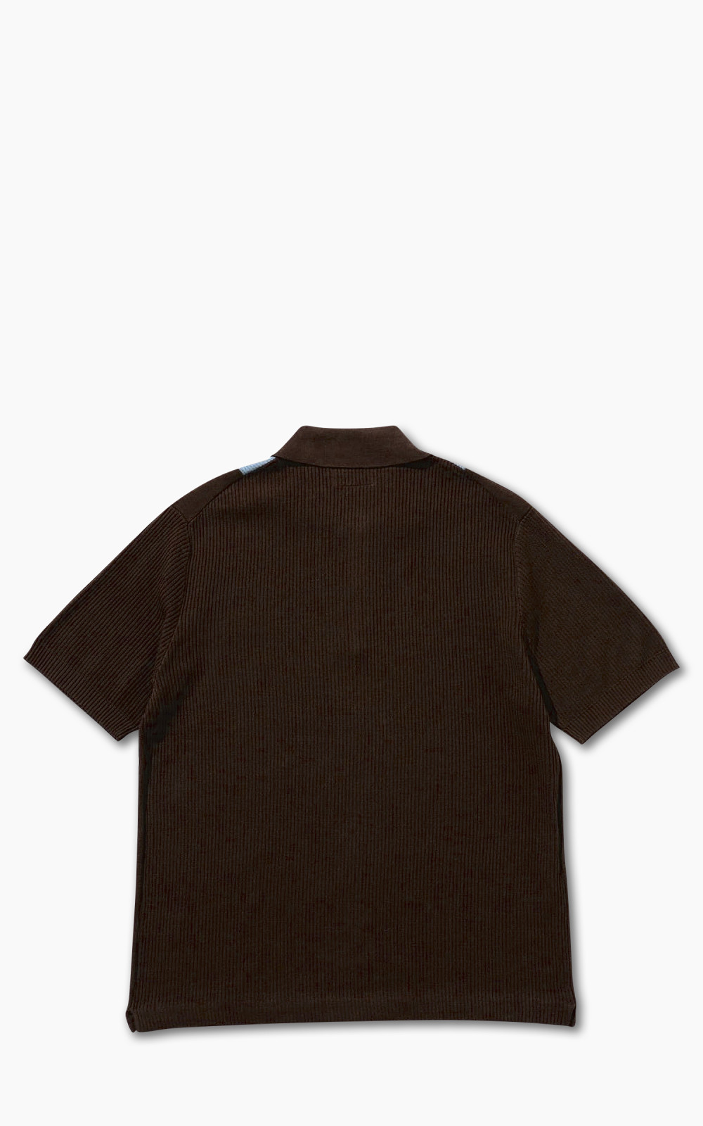 Beams Plus Cotton Knit Striped Polo Shirt Brown | Cultizm Beams Plus Cotton Knit Striped Polo Shirt Brown | Cultizm