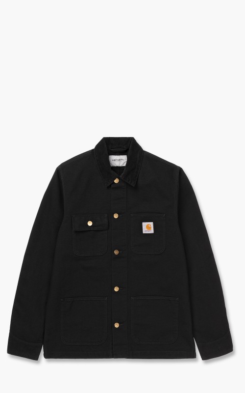 Carhartt WIP Michigan Coat Dearborn Canvas Rinsed Black