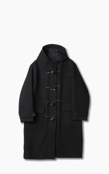YLÈVE Wool Double Twill Duffle Coat Black