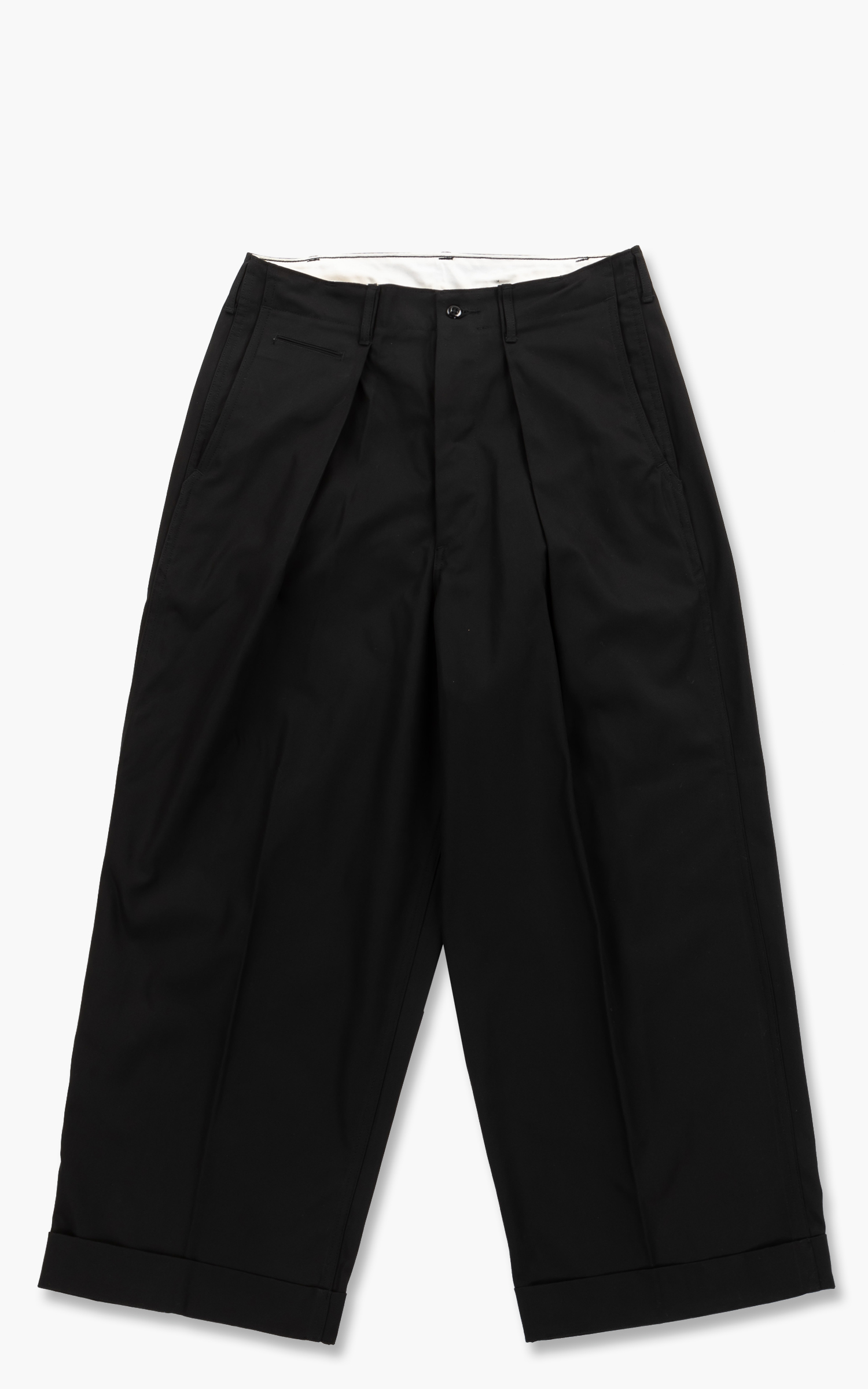 Markaware Organic Cotton Dry Twill 41 Khaki Wide Pants Black | Cultizm