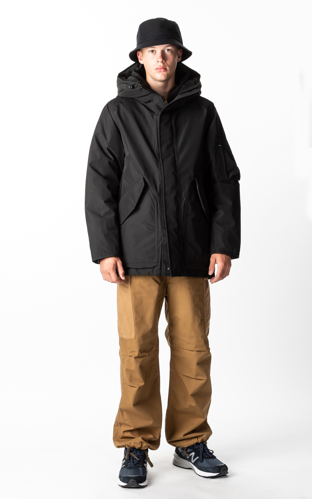 Nanamica down coat black sale