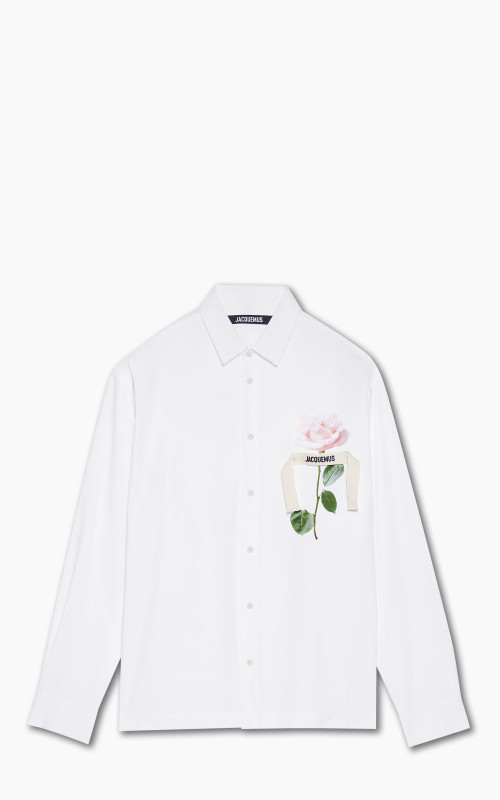 Jacquemus La Chemise Jean Bowling Shirt Print Black Provencales Flowers