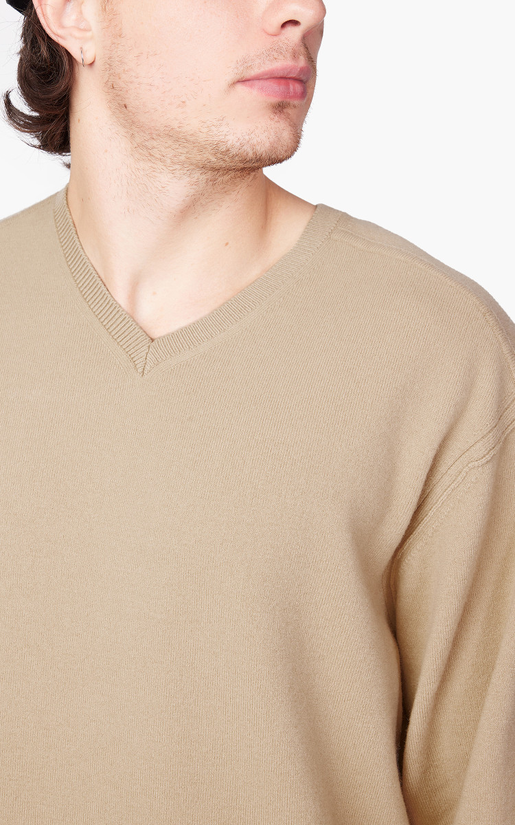 トップス AURALEE 23AW FELTED WOOL KNIT V-NECK Auralee 23AW Felted Wool Knit V-Neck Sweater, Soft Touch