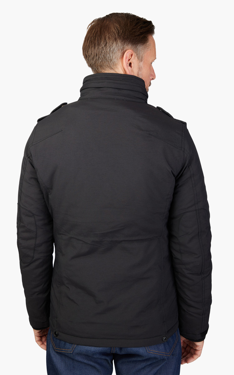 【schott】NYC M-65 NYLON FIELD JACKET 38 Multipoche anthracite army jacket, removable plastron