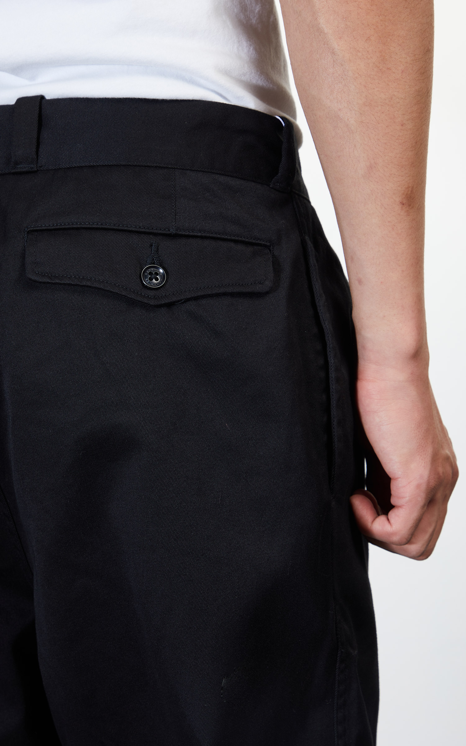 Nanamica Double Pleat Wide Chino Pants Black | Cultizm