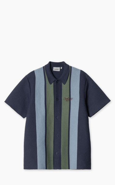 Carhartt WIP S/S Memory Knit Shirt Percy Stripe/Ink