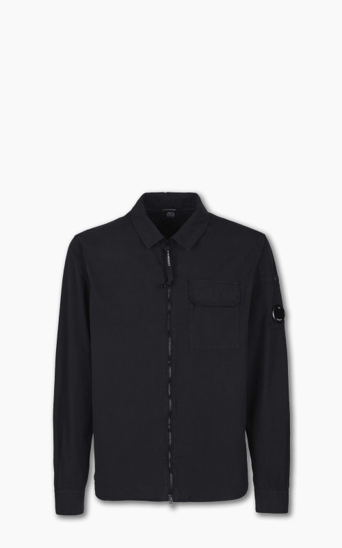 C.P. Company Gabardine Zipped Shirt Black