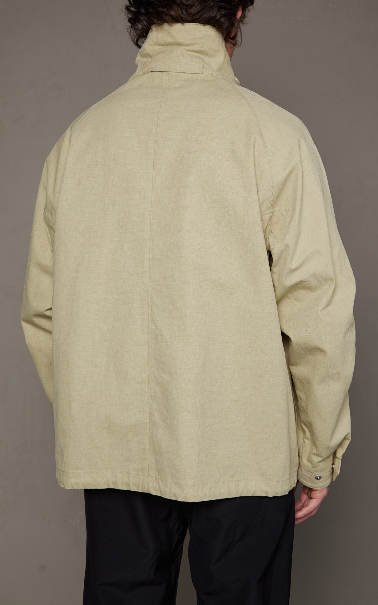 Auralee Washed Hard Twist Canvas Blouson Khaki Beige | Cultizm