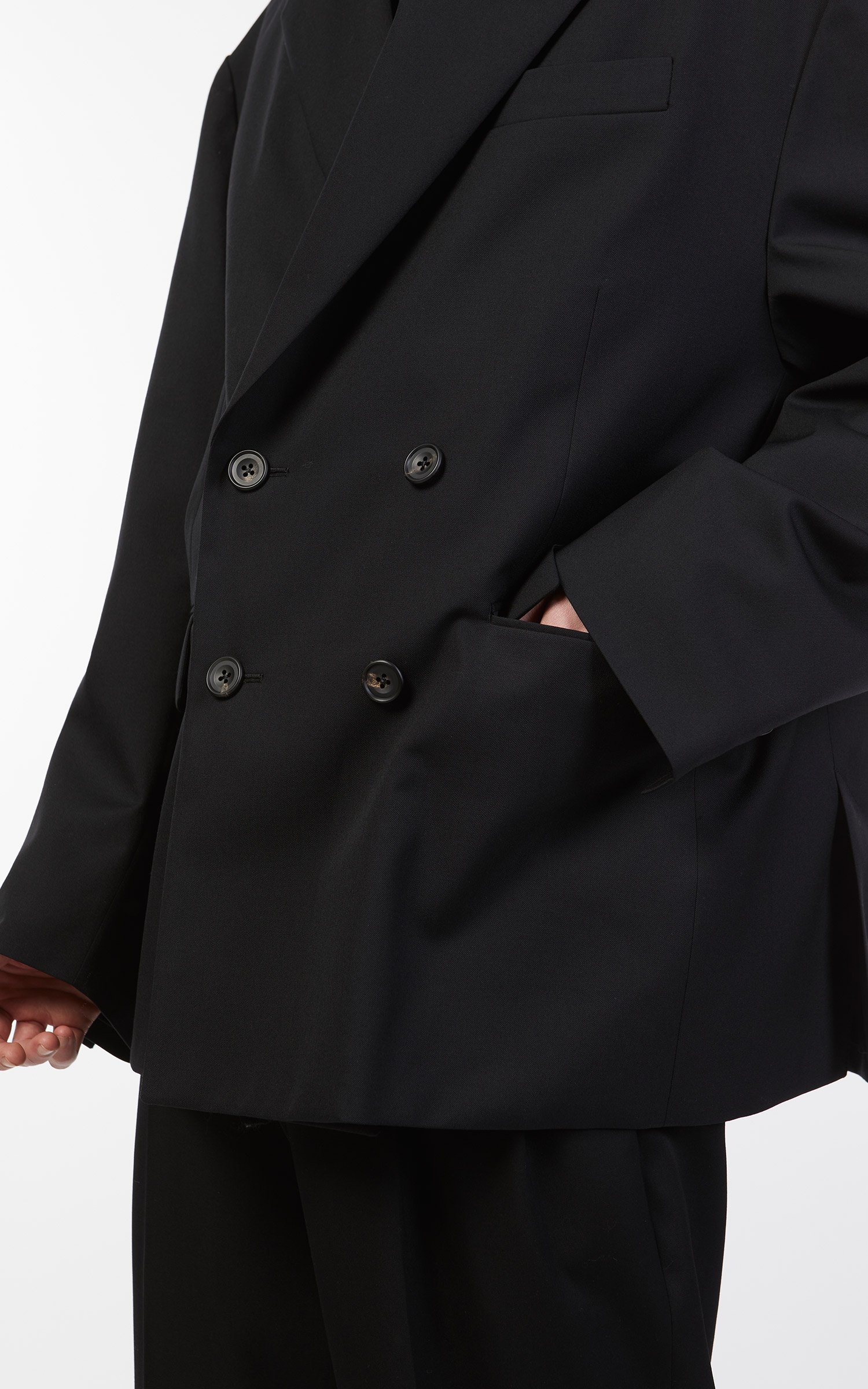 stein Oversized Double Breasted Jacket Black | Cultizm