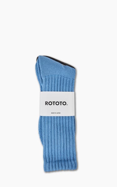 RoToTo R1334 Loose Pile Crew Socks Medium Blue