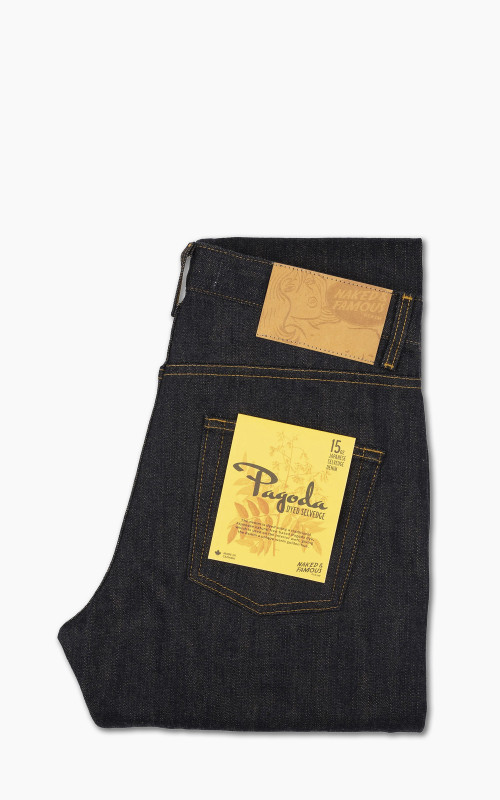 Naked & Famous Denim Easy Guy Pagoda Dyed Selvedge Indigo/Yellow 15oz