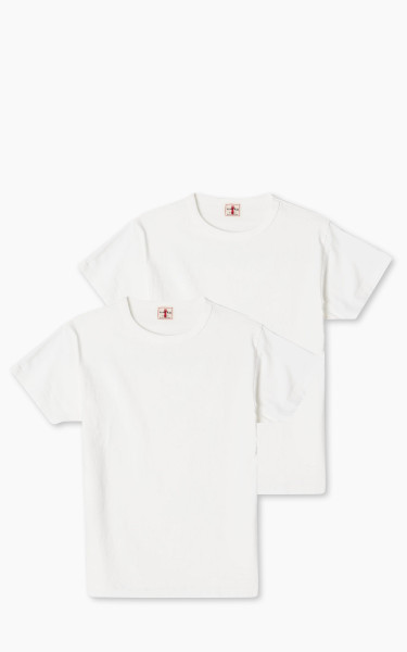 Samurai Jeans SJ2PST-Crew Plain Crew Neck 2-Pack T-Shirt White