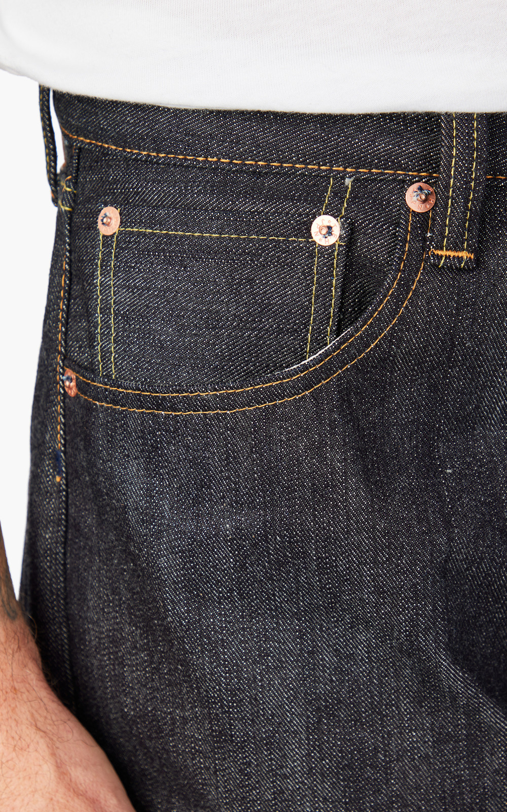 The Flat Head FN-D111XXX Wide Straight Jeans Selvedge Indigo