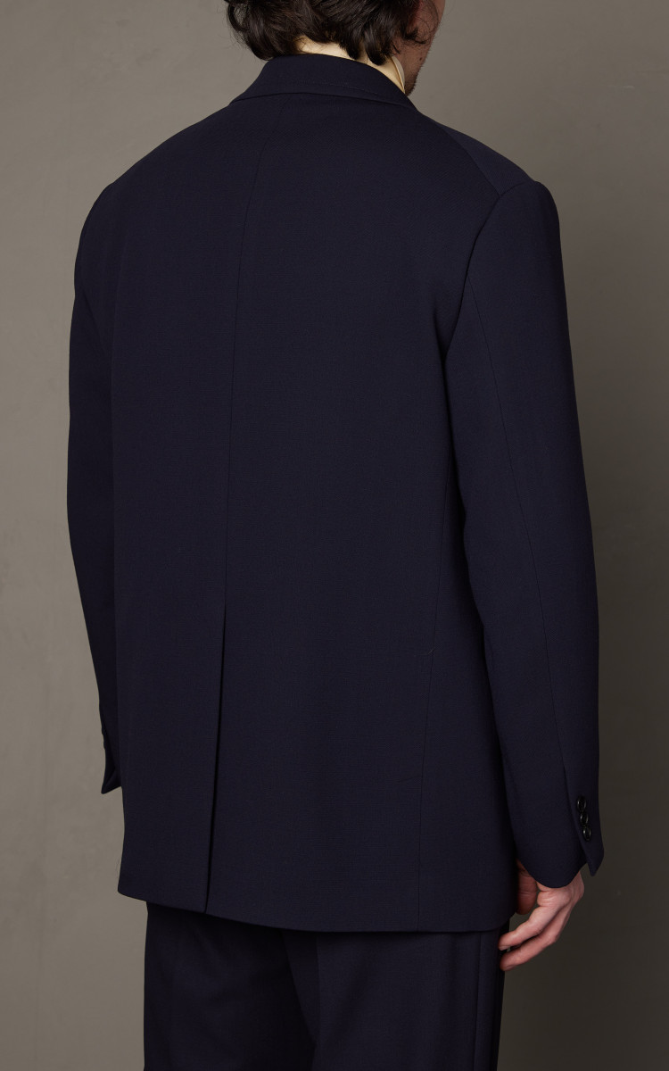 Auralee Double Cloth High Count Wool Jacket Dark Navy | Cultizm Auralee Double Cloth High Count Wool Jacket Dark Navy | Cultizm