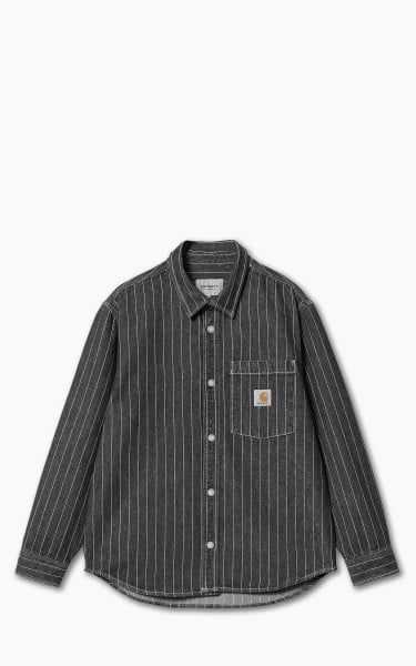 Carhartt WIP Orlean Shirt Jac Orlean Stripe Black/White Stone